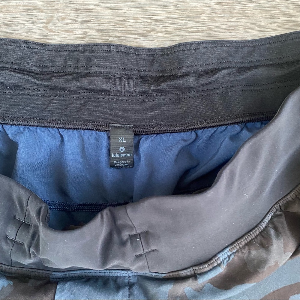 Lululemon Blue and Black camo shorts - Picture 2 of 8